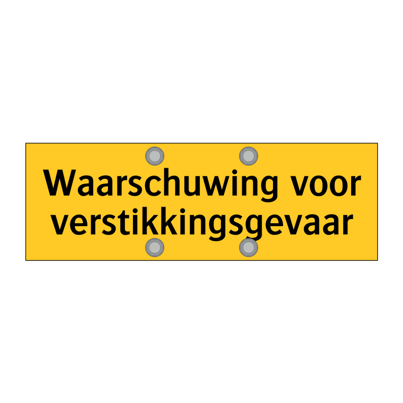 Waarschuwing voor verstikkingsgevaar & Waarschuwing voor verstikkingsgevaar