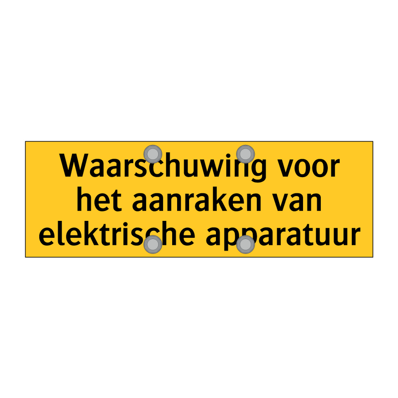 Waarschuwing voor het aanraken van elektrische /.../