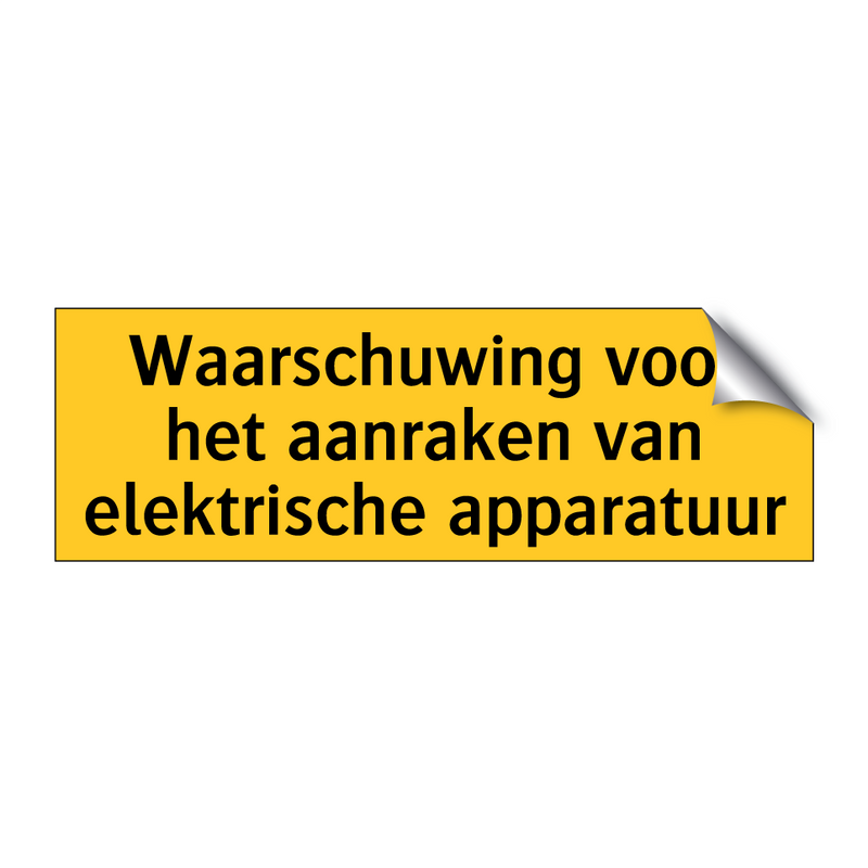 Waarschuwing voor het aanraken van elektrische /.../