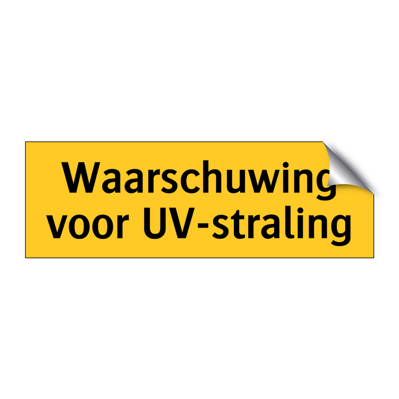 Waarschuwing voor UV-straling & Waarschuwing voor UV-straling & Waarschuwing voor UV-straling