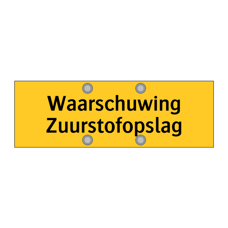 Waarschuwing Zuurstofopslag & Waarschuwing Zuurstofopslag & Waarschuwing Zuurstofopslag