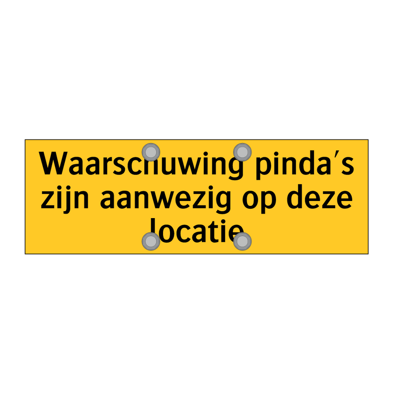 Waarschuwing pinda's zijn aanwezig op deze locatie