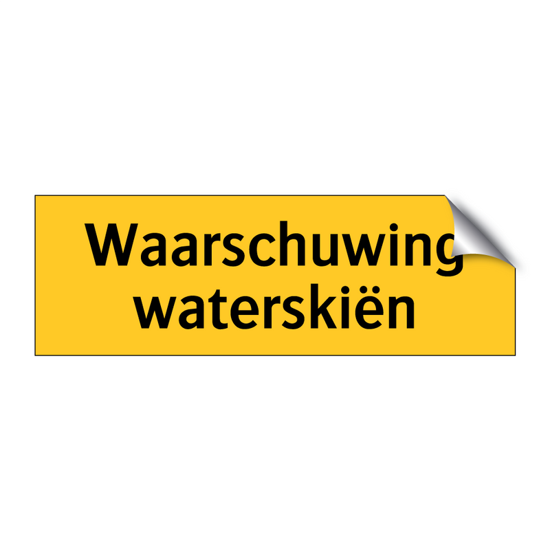 Waarschuwing waterskiën & Waarschuwing waterskiën & Waarschuwing waterskiën