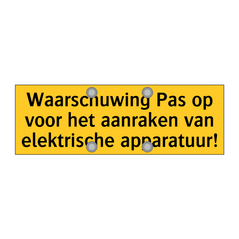 Waarschuwing Pas op voor het aanraken van elektrische /.../