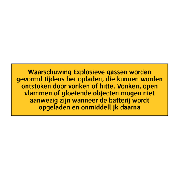 Waarschuwing Explosieve gassen worden gevormd tijdens /.../