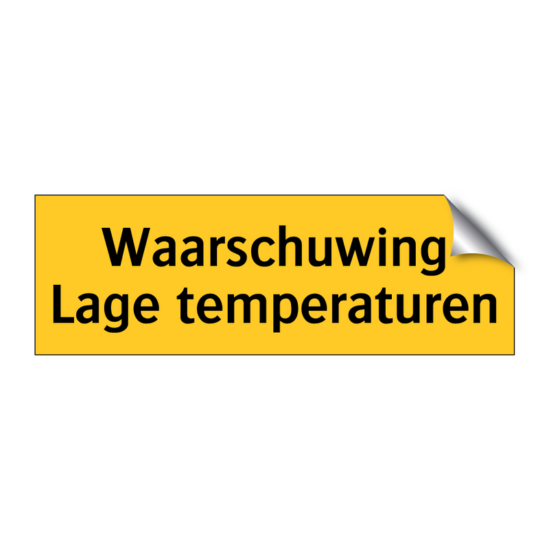 Waarschuwing Lage temperaturen