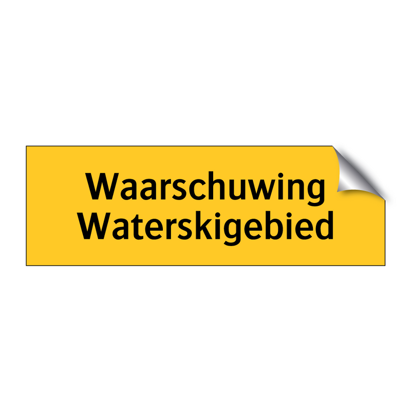 Waarschuwing Waterskigebied & Waarschuwing Waterskigebied & Waarschuwing Waterskigebied