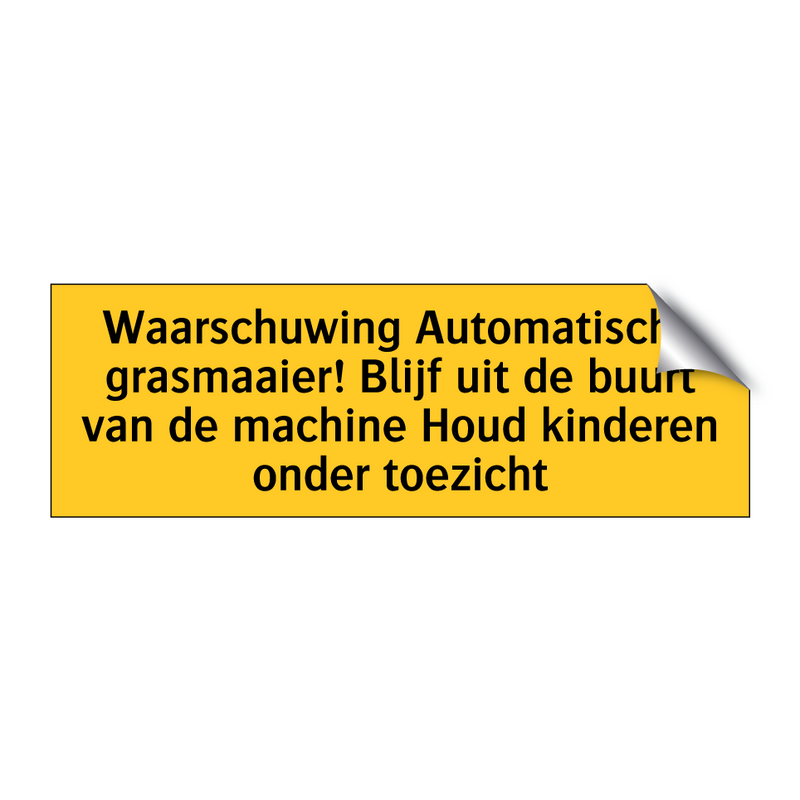 Waarschuwing Automatische grasmaaier! Blijf uit de /.../