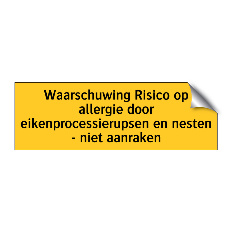 Waarschuwing Risico op allergie door /.../ & Waarschuwing Risico op allergie door /.../