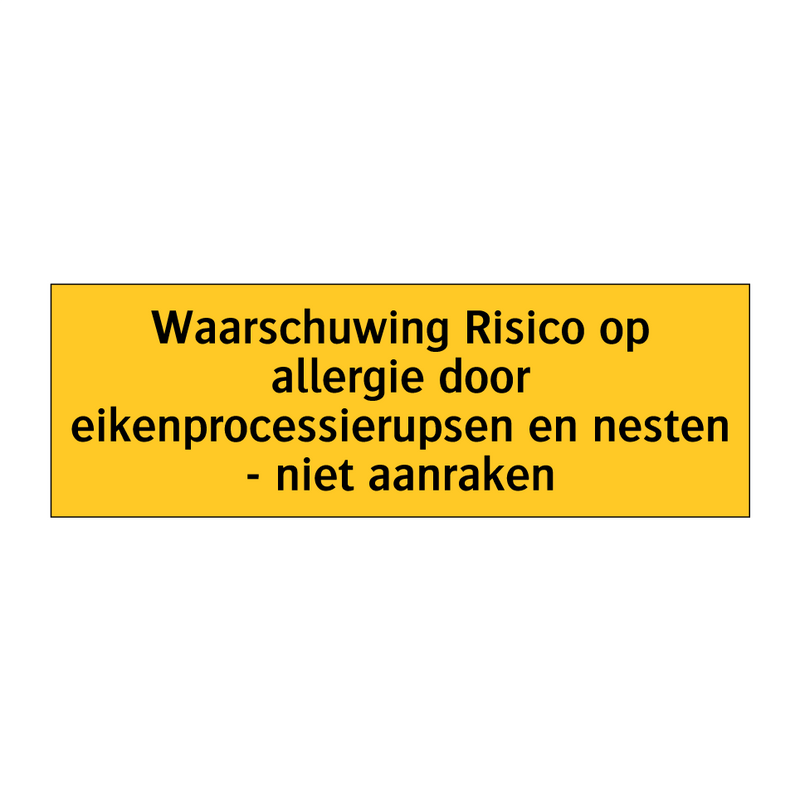 Waarschuwing Risico op allergie door /.../ & Waarschuwing Risico op allergie door /.../