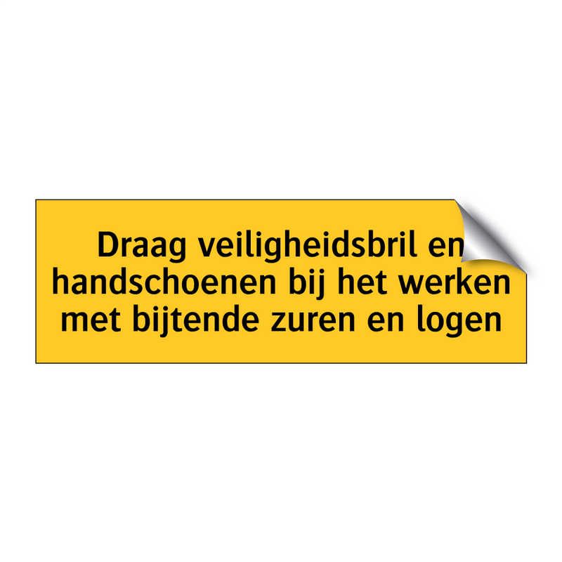 Draag veiligheidsbril en handschoenen bij het werken /.../