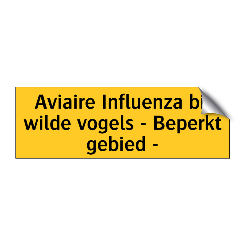 Aviaire Influenza bij wilde vogels - Beperkt gebied -