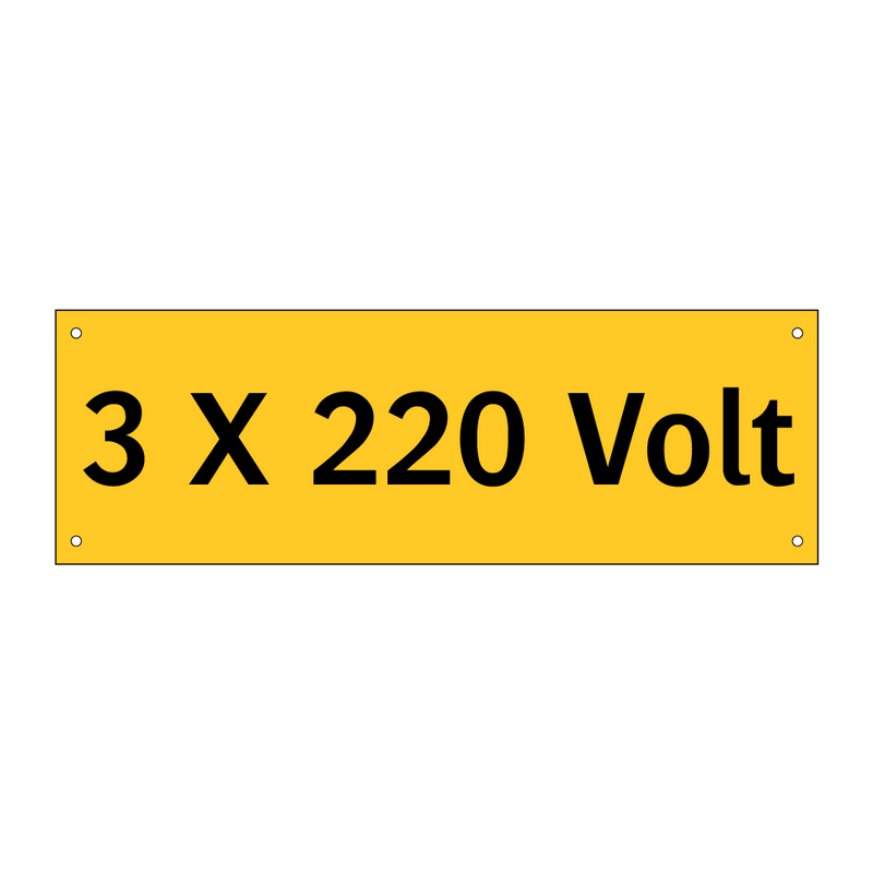 3 X 220 Volt & 3 X 220 Volt & 3 X 220 Volt & 3 X 220 Volt & 3 X 220 Volt & 3 X 220 Volt