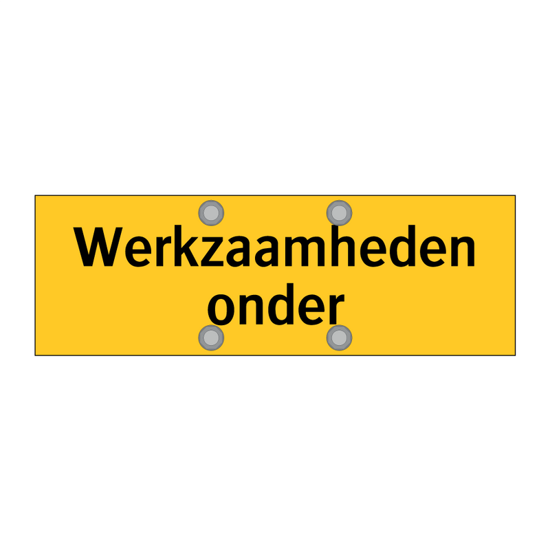 Werkzaamheden onder & Werkzaamheden onder & Werkzaamheden onder