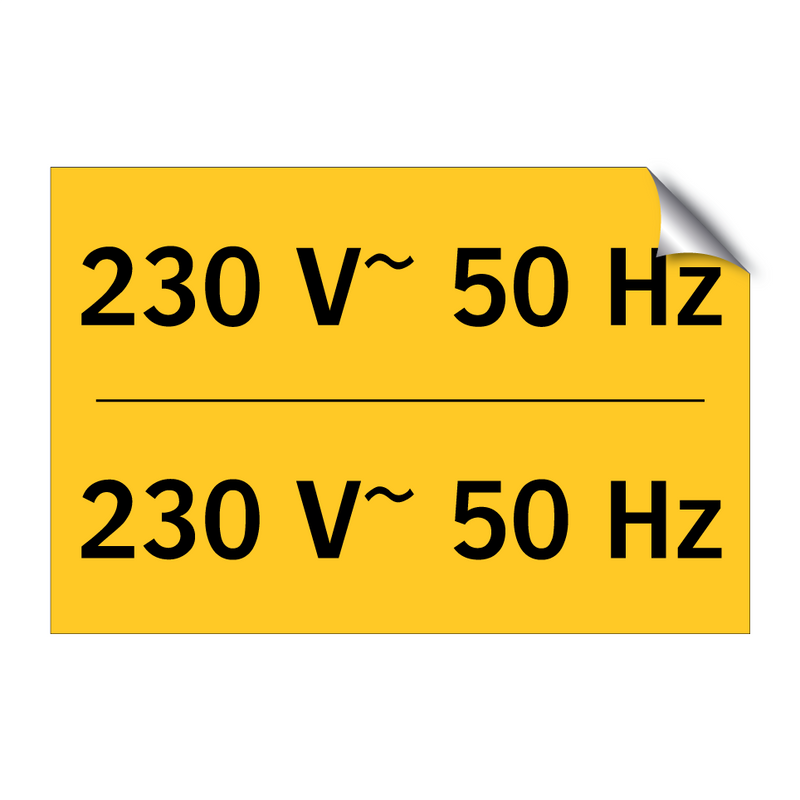 230 V~ 50 Hz & 230 V~ 50 Hz & 230 V~ 50 Hz & 230 V~ 50 Hz