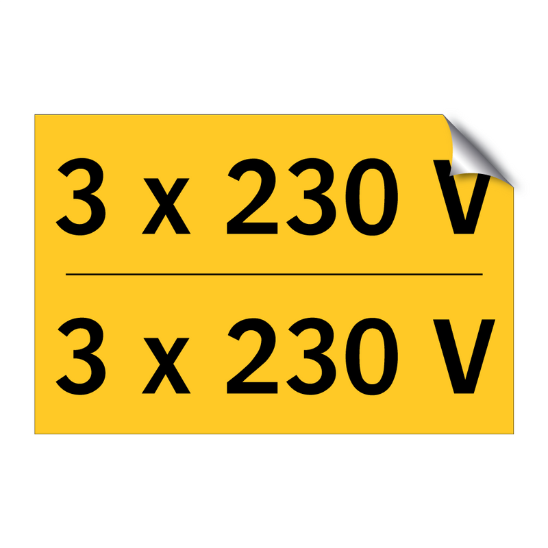 3 x 230 V & 3 x 230 V & 3 x 230 V & 3 x 230 V