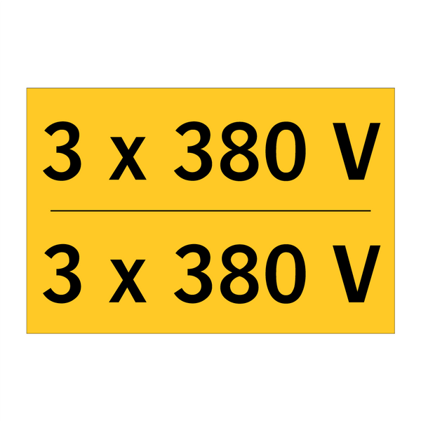 3 x 380 V & 3 x 380 V & 3 x 380 V & 3 x 380 V & 3 x 380 V & 3 x 380 V & 3 x 380 V & 3 x 380 V