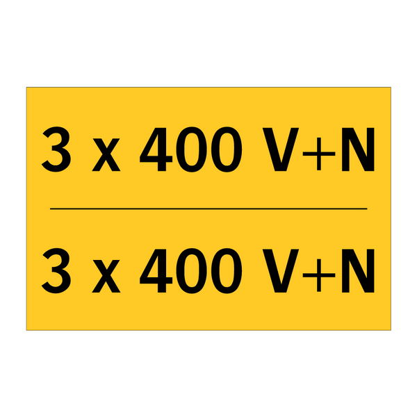 3 x 400 V+N & 3 x 400 V+N & 3 x 400 V+N & 3 x 400 V+N & 3 x 400 V+N & 3 x 400 V+N & 3 x 400 V+N