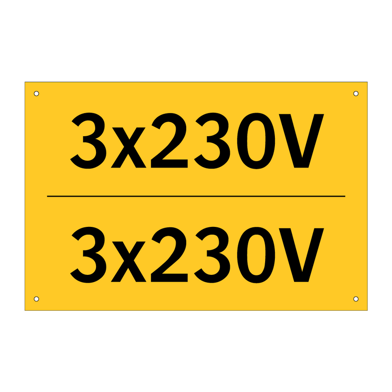 3x230V & 3x230V & 3x230V & 3x230V & 3x230V & 3x230V & 3x230V & 3x230V & 3x230V & 3x230V