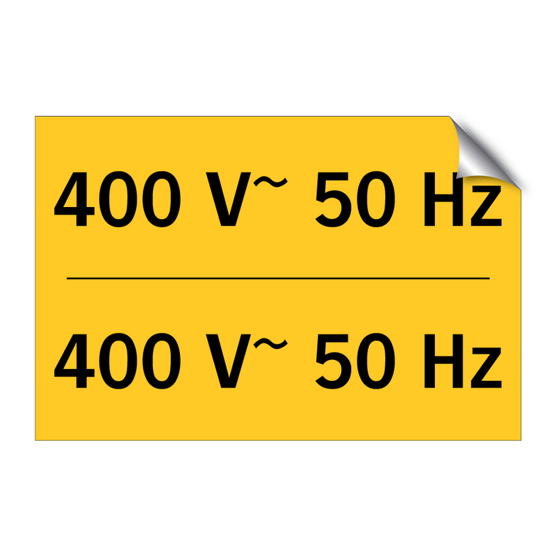 400 V~ 50 Hz & 400 V~ 50 Hz & 400 V~ 50 Hz & 400 V~ 50 Hz