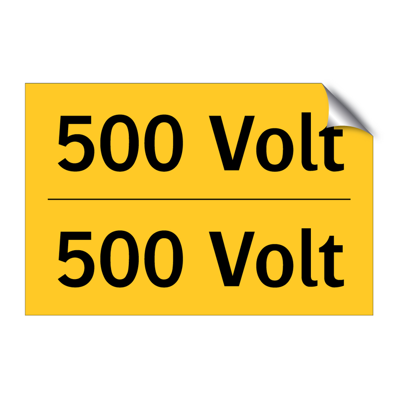 500 Volt & 500 Volt & 500 Volt & 500 Volt