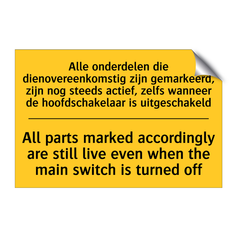 Alle onderdelen die dienovereenkomstig /.../ - All parts marked accordingly are /.../