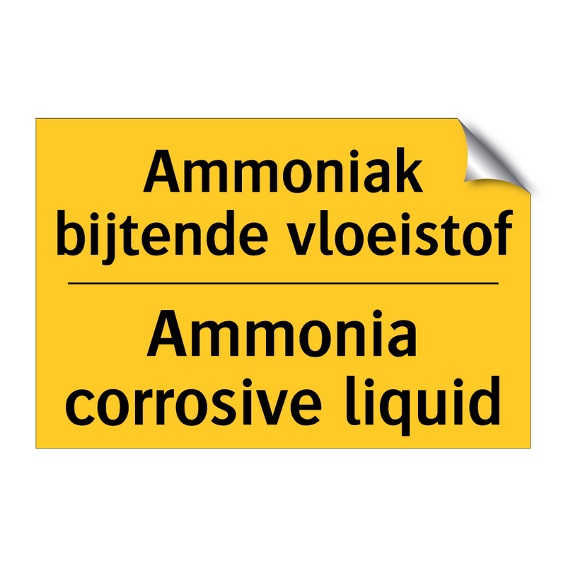 Ammoniak bijtende vloeistof - Ammonia corrosive liquid