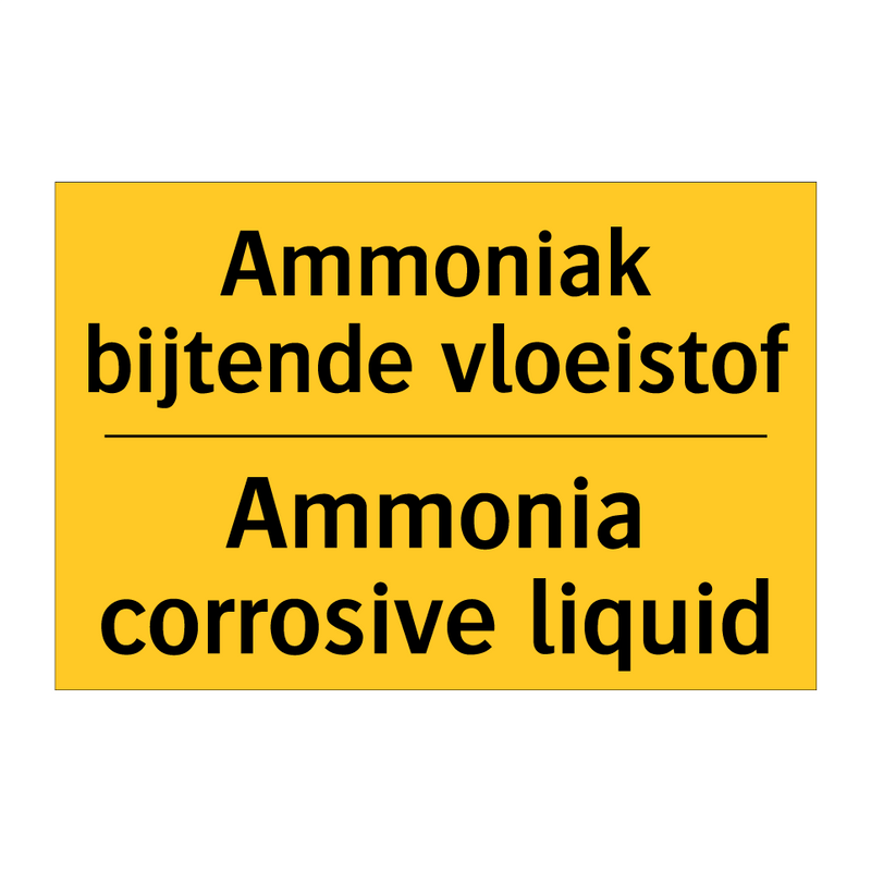 Ammoniak bijtende vloeistof - Ammonia corrosive liquid