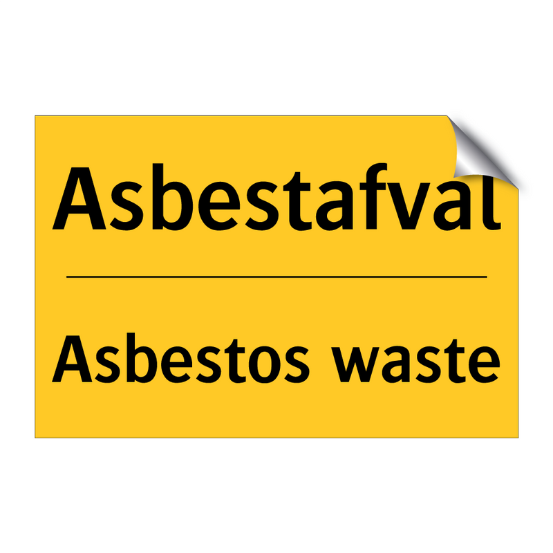 Asbestafval - Asbestos waste