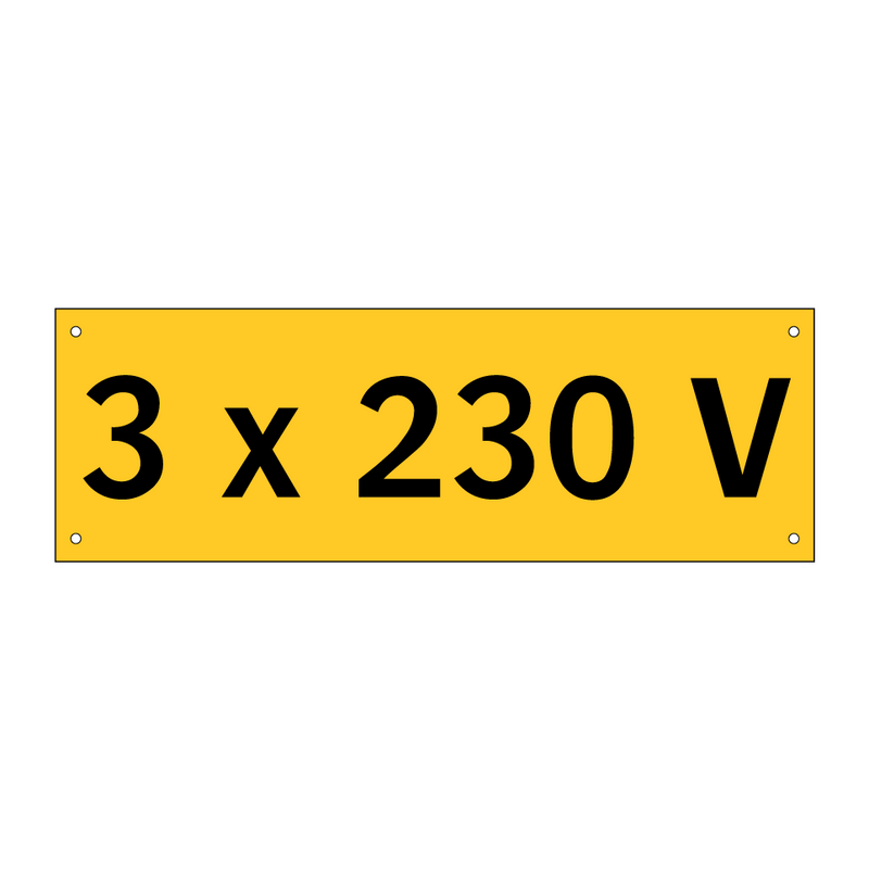 3 x 230 V & 3 x 230 V & 3 x 230 V & 3 x 230 V & 3 x 230 V & 3 x 230 V & 3 x 230 V & 3 x 230 V