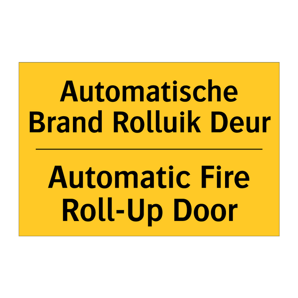 Automatische Brand Rolluik Deur - Automatic Fire Roll-Up Door