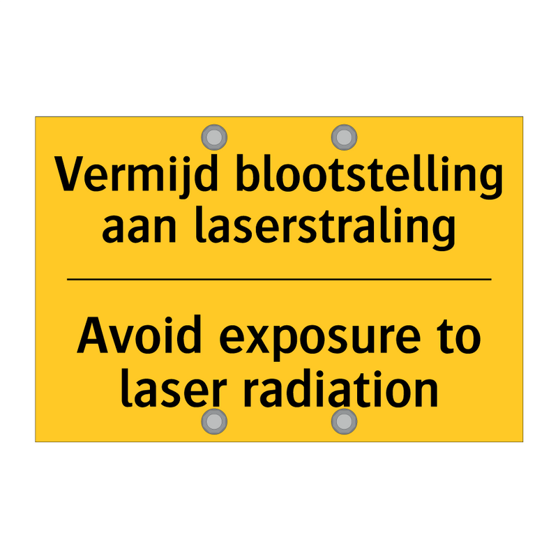 Vermijd blootstelling aan laserstraling - Avoid exposure to laser radiation