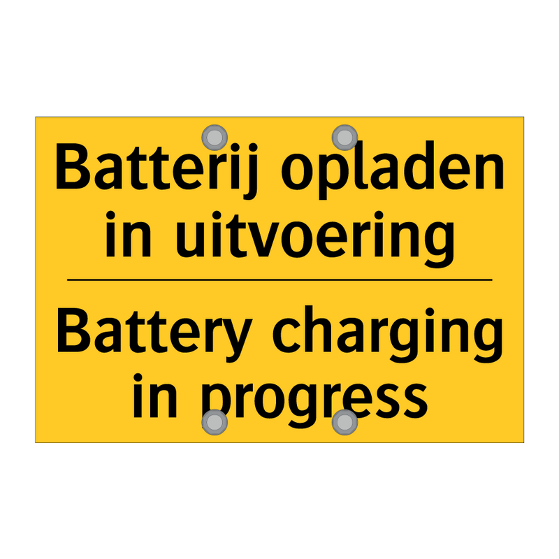 Batterij opladen in uitvoering - Battery charging in progress