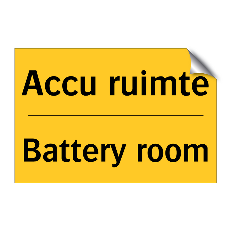 Accu ruimte - Battery room & Accu ruimte - Battery room & Accu ruimte - Battery room