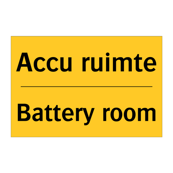 Accu ruimte - Battery room & Accu ruimte - Battery room & Accu ruimte - Battery room