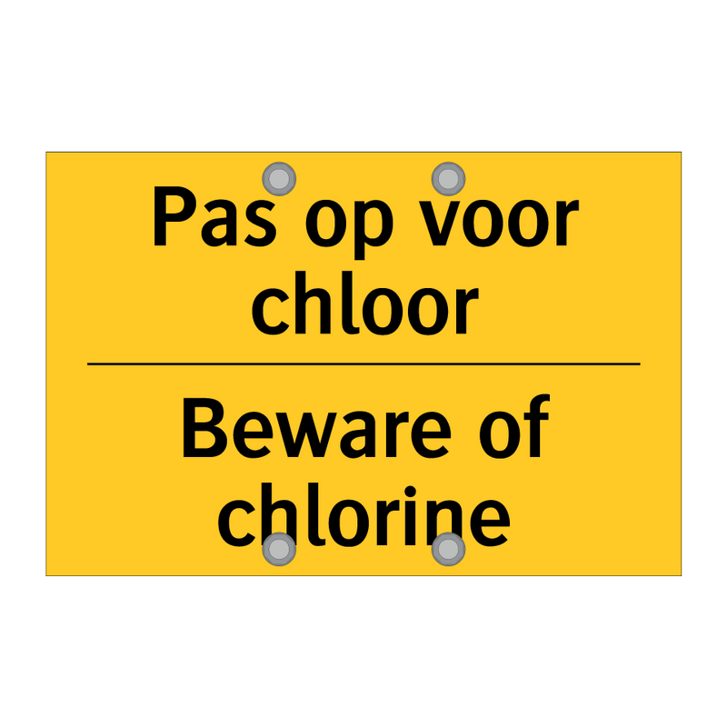 Pas op voor chloor - Beware of chlorine & Pas op voor chloor - Beware of chlorine