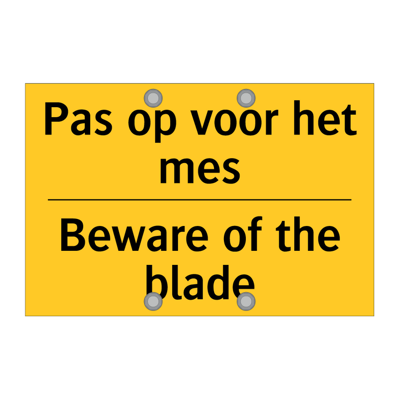 Pas op voor het mes - Beware of the blade & Pas op voor het mes - Beware of the blade