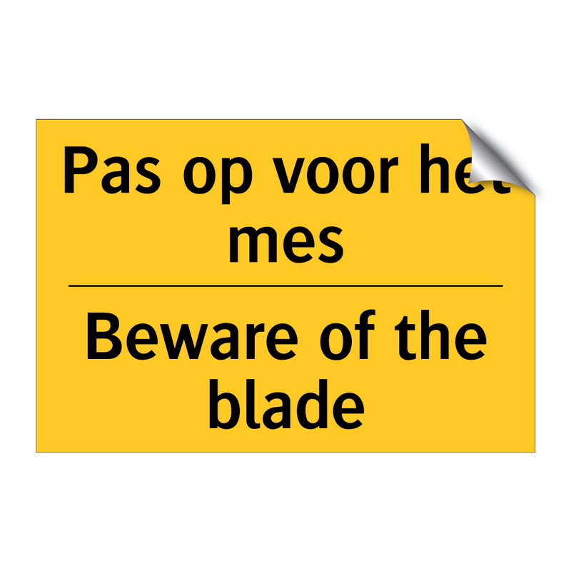 Pas op voor het mes - Beware of the blade & Pas op voor het mes - Beware of the blade