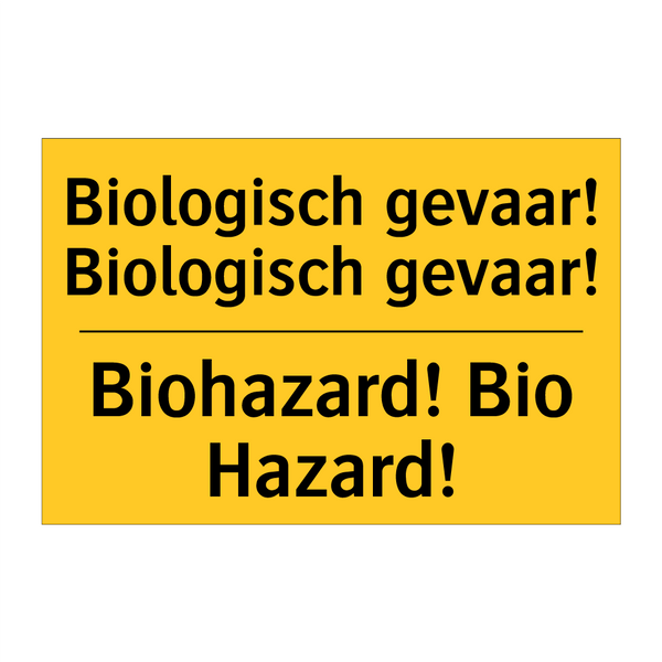 Biologisch gevaar! Biologisch gevaar! - Biohazard! Bio Hazard!