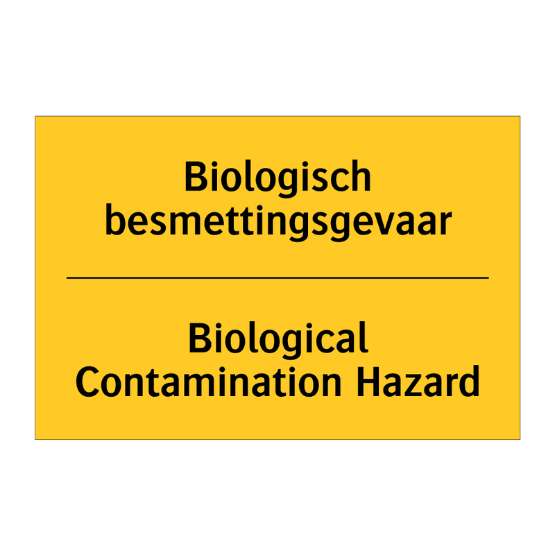 Biologisch besmettingsgevaar - Biological Contamination Hazard