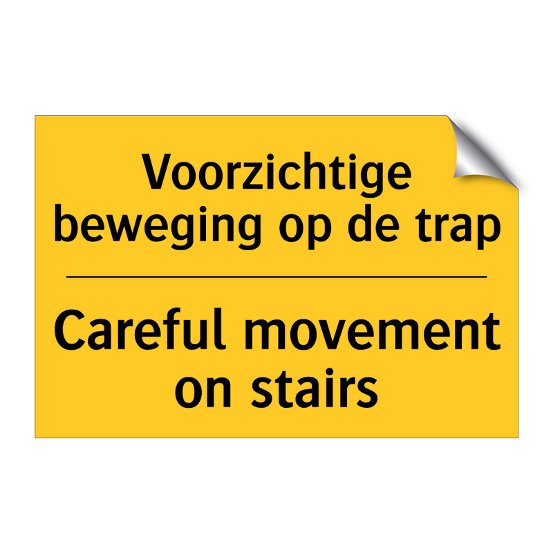 Voorzichtige beweging op de trap - Careful movement on stairs