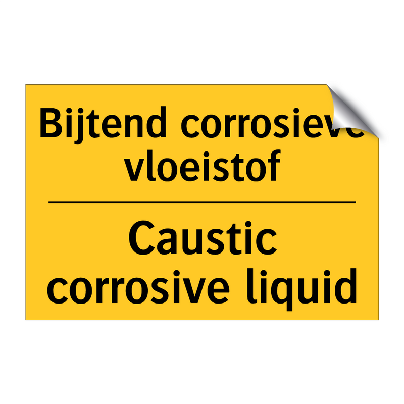 Bijtend corrosieve vloeistof - Caustic corrosive liquid