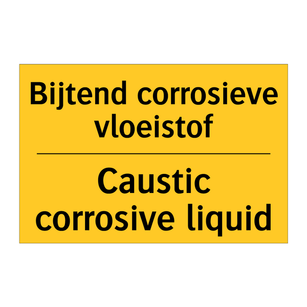 Bijtend corrosieve vloeistof - Caustic corrosive liquid