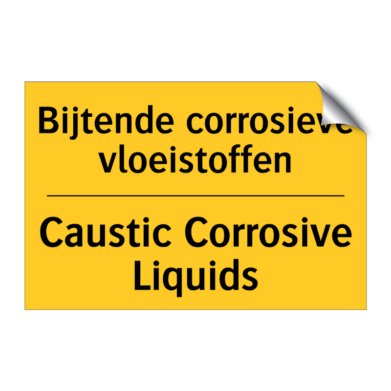 Bijtende corrosieve vloeistoffen - Caustic Corrosive Liquids