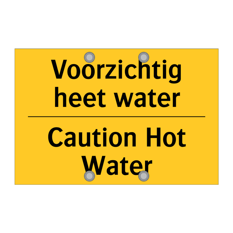 Voorzichtig heet water - Caution Hot Water & Voorzichtig heet water - Caution Hot Water