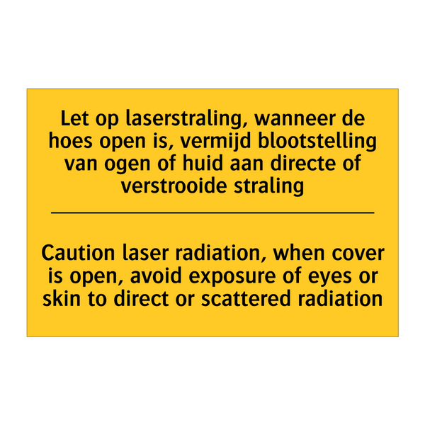 Let op laserstraling, wanneer /.../ - Caution laser radiation, when /.../