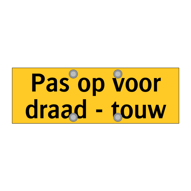 Pas op voor draad - touw & Pas op voor draad - touw & Pas op voor draad - touw