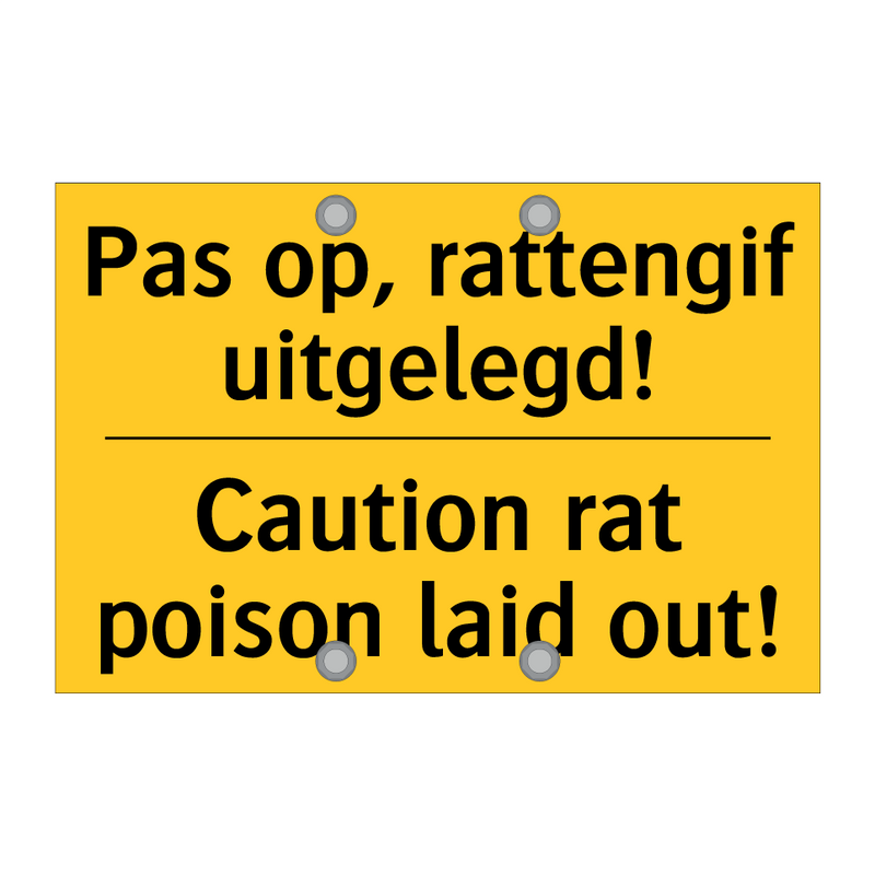 Pas op, rattengif uitgelegd! - Caution rat poison laid out!