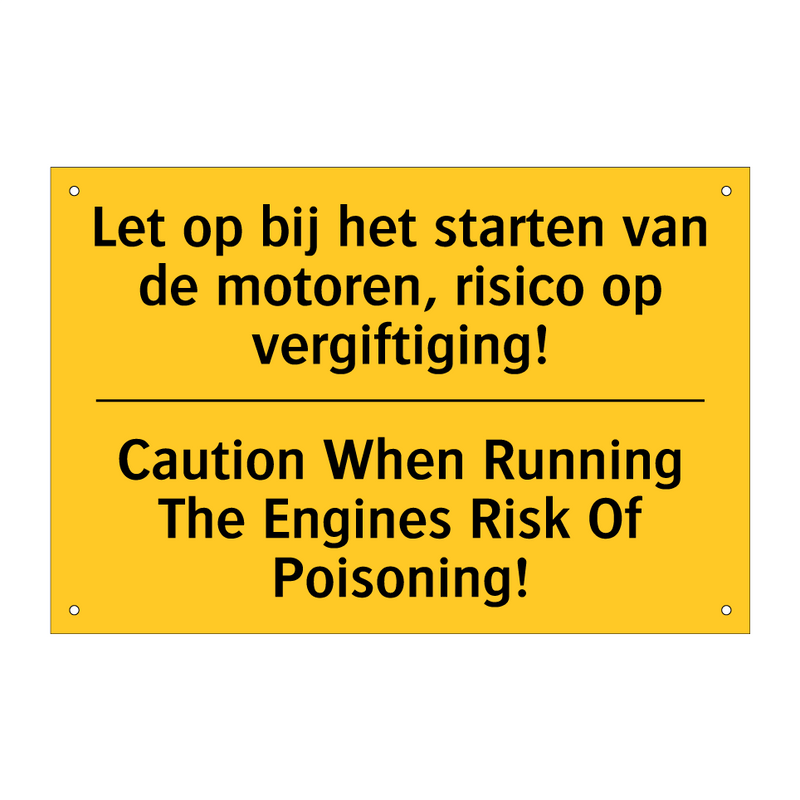 Let op bij het starten van de /.../ - Caution When Running The Engines /.../