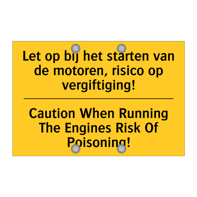 Let op bij het starten van de /.../ - Caution When Running The Engines /.../